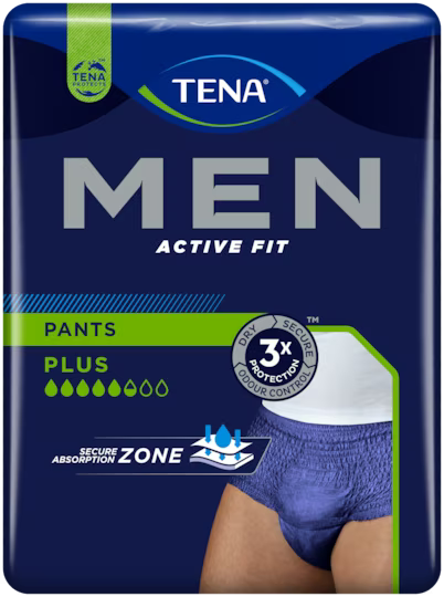 Tena Men Active Fit Pants Plus S/M, Incontinence Underwear (9ct), Delivery Near You